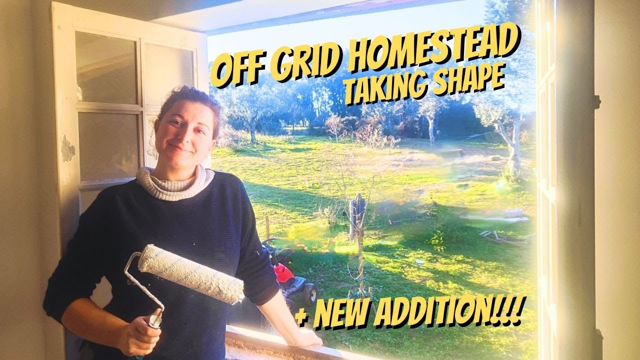 54 — Новое здание в доме, не подключенном к электросети! Амбар почти достроен!