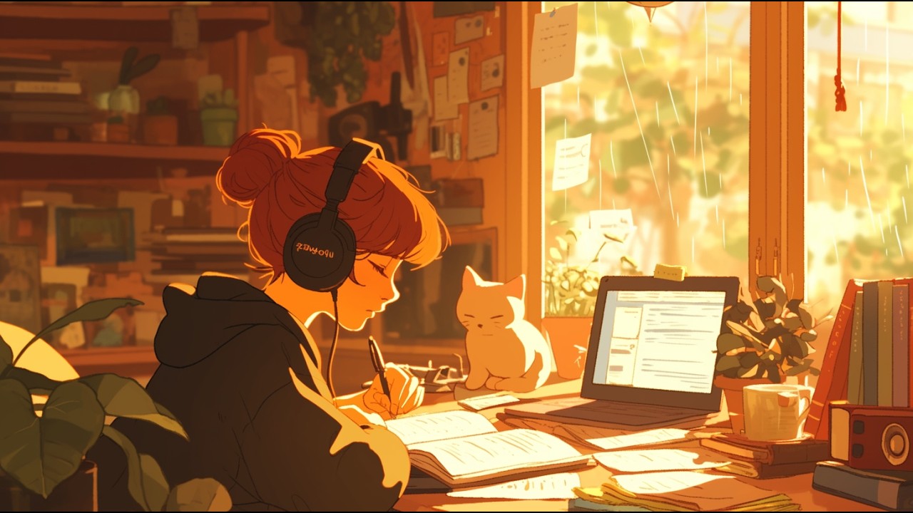 Cozy anime study music - relaxing lofi beats for focus & productivity