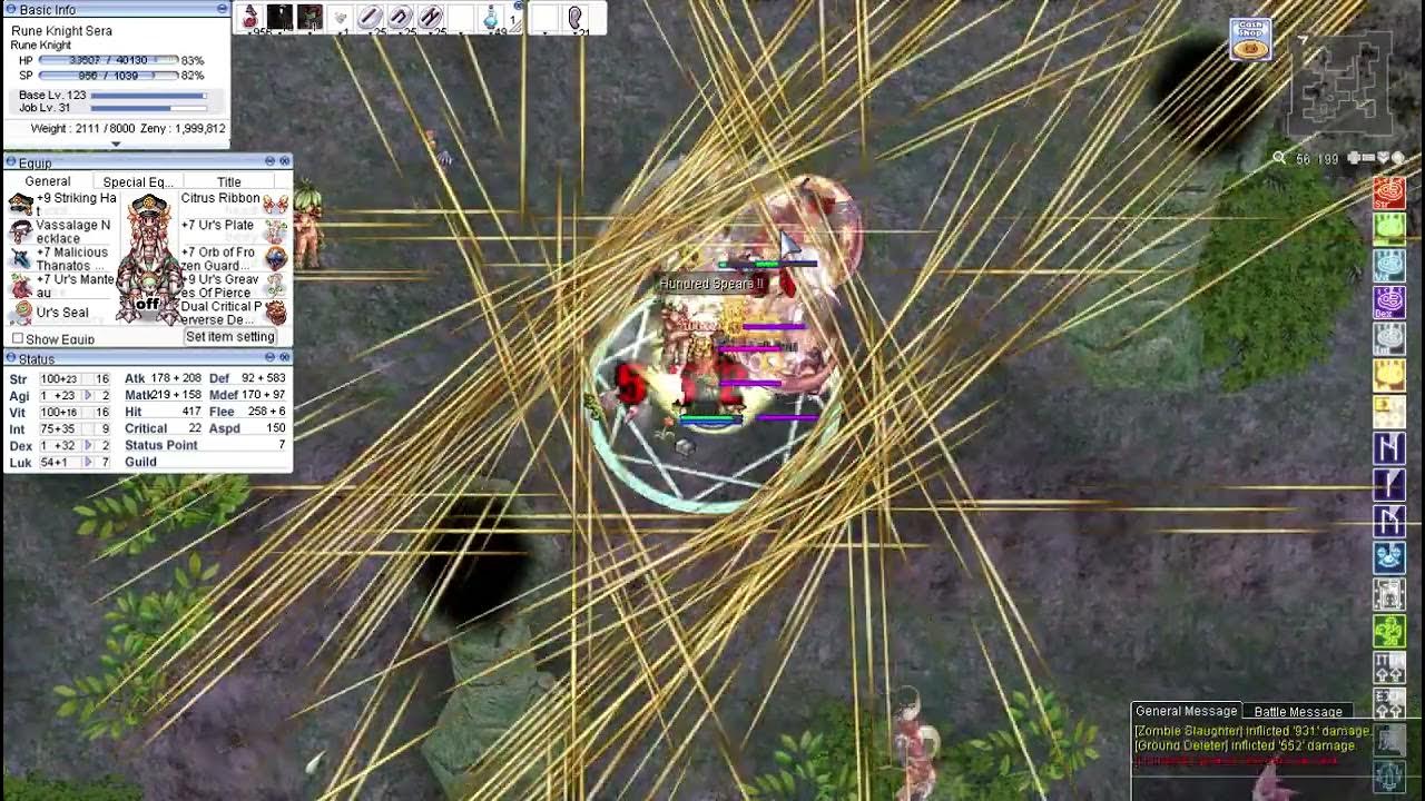 IRO Rune Knight Hundred Spears Leveling Gears and Stats Guide YouTube