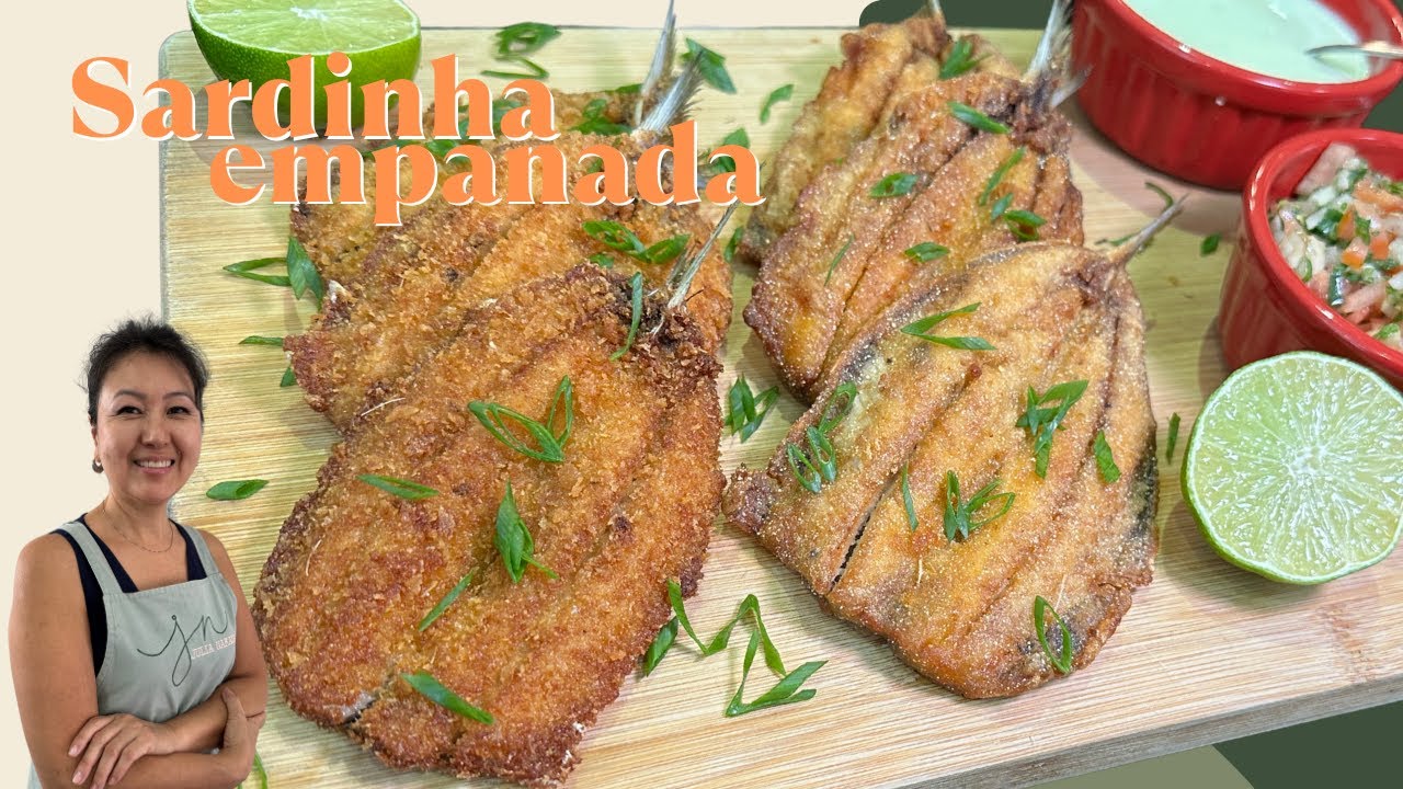 Sardinha frita fácil e muito saborosa com molho para acompanhar | SARDINHA EMPANADA
