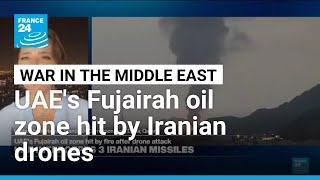Fujairah oil zone hit by fire after drone attack as UAE says it intercepted Iran missiles