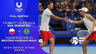 Hurkacz/Swiatek v Melo/Haddad Maia Full Match | United Cup 2024 Group A