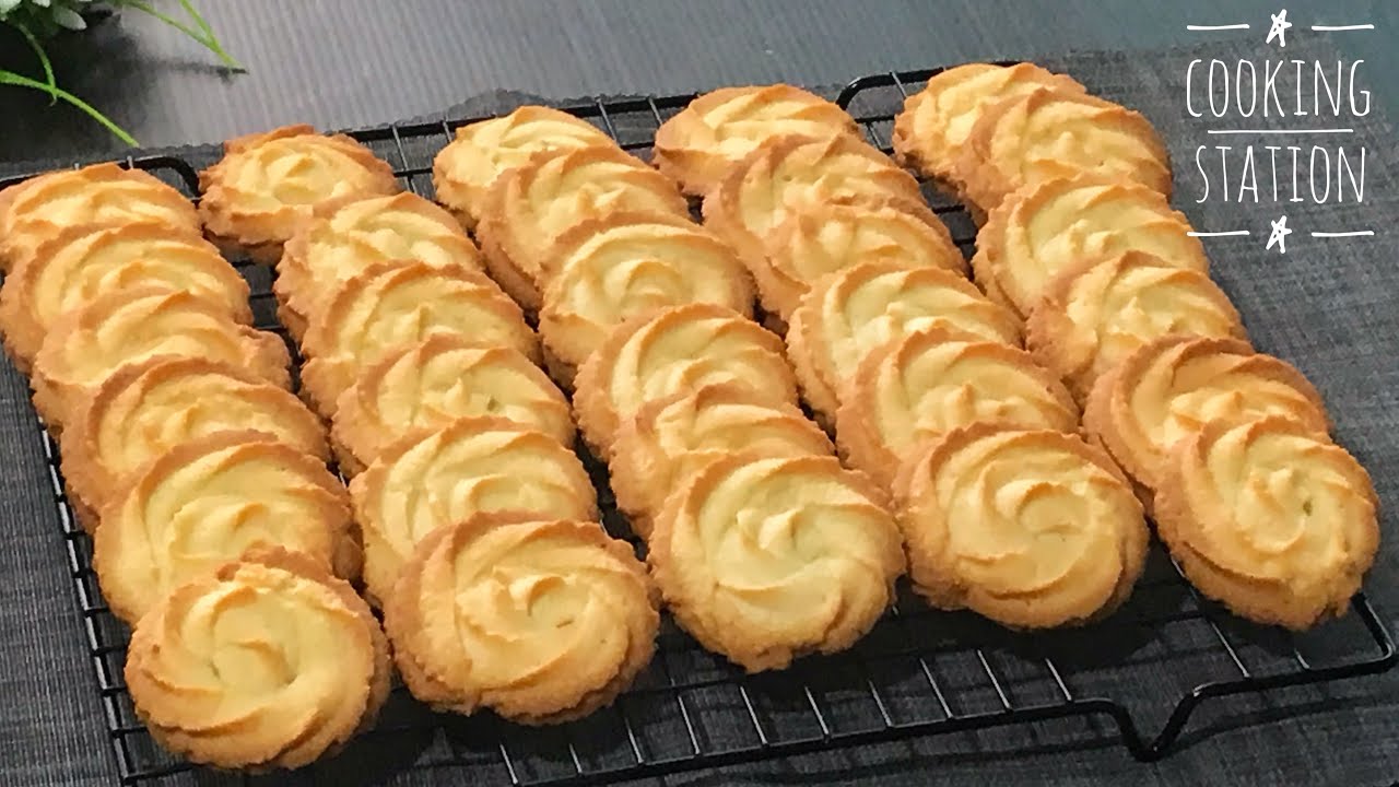 Easy Butter Cookies Recipe/ melting moments cookies | คุกกี้เนย กรอบ คุกกี้เนยสด สูตรง่ายๆ