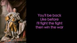 7. Hamilton Lyrics - You&#39;ll be back