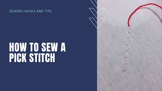 How To Sew A Pick Stitch - Stab Stitch (Tutorial)