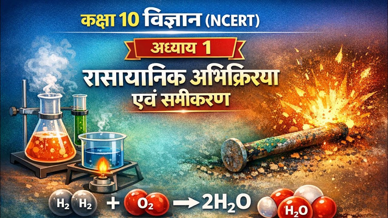 रासायनिक अभिक्रिया एवं समीकरण ncért RRB GROUP D, TECNICIAN,ALP AAL RAILWAY EXAM KE LIYE 