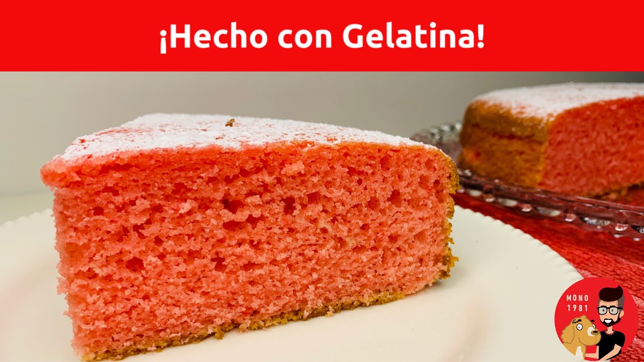 Con Pocos Ingredientes y un Sobre de  Gelatina Prepara el Bizcochuelo más Esponjoso / MONO 1981