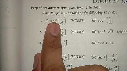 Inverse trigonometry exercise 2.1 questions number 1 ml aggarwal || class 12 isc and cbse