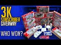 3K Giveaway Subscriber Winners Announced!!