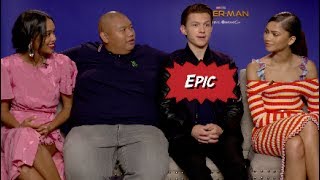 Spider-Man: Homecoming cast with Scott Carty