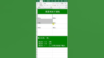 阿伟Excel教学 Excel批量添加下划线#excel #excel技巧 #办公技巧 #表格 #计算机