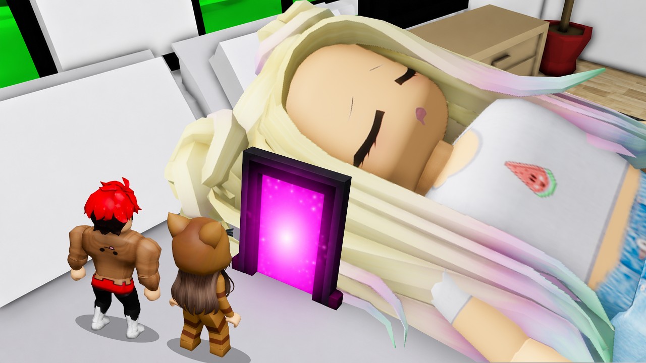 Nos COLAMOS en la Cabeza de LYNA en BROOKHAVEN Roblox con MANDARINA