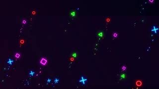 Game neon - combo triangle, circle, cross + square - Copyright Free Videos, 4k, 20-seconds loop screenshot 2