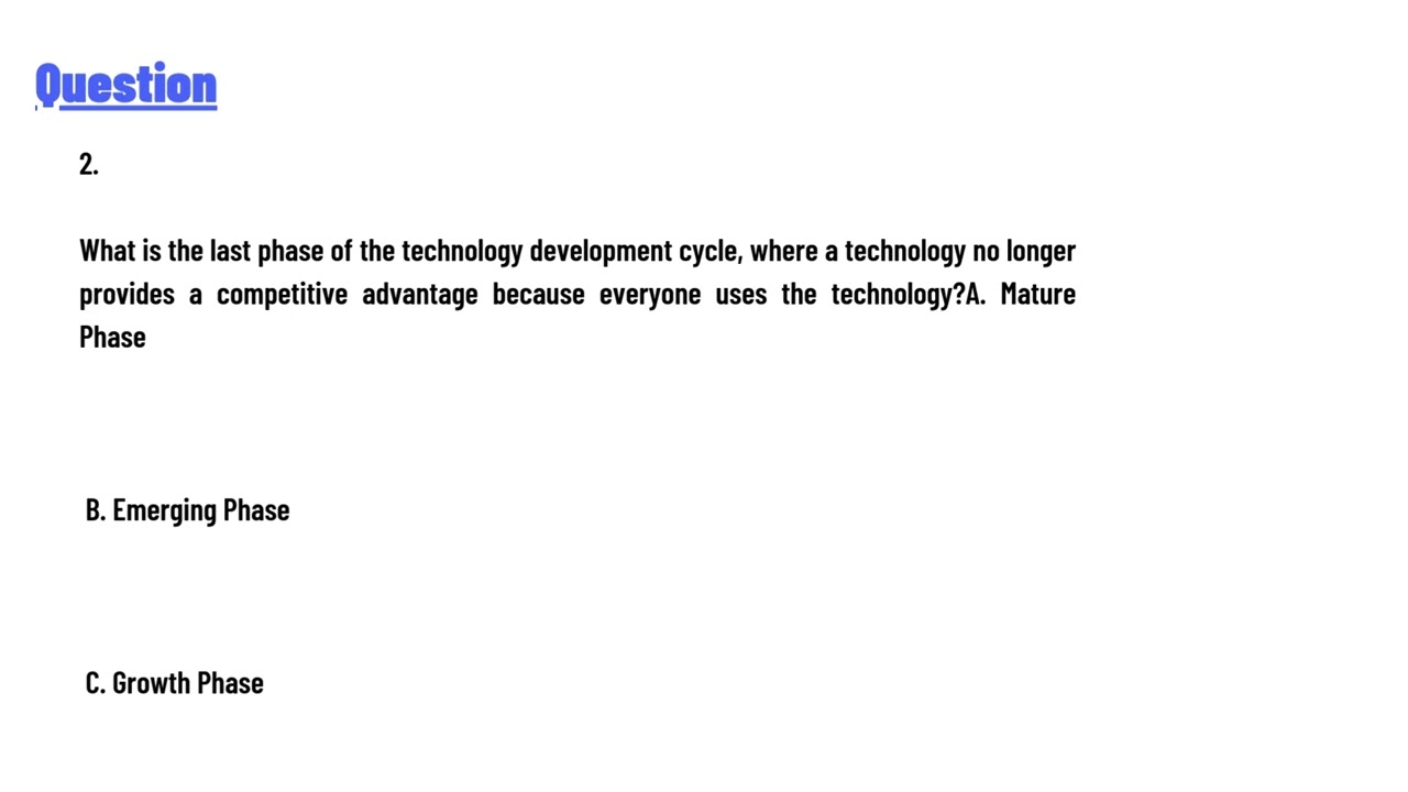 the technology development cycle where a technology no longer provides a competitive advantage
