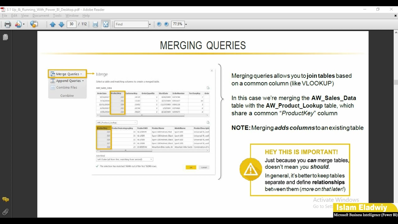 15 Microsoft Power BI - Merging Queries - Arabic