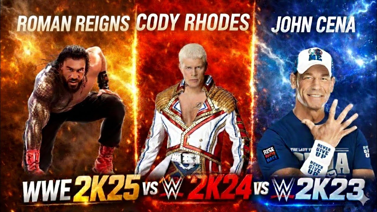 Roman Reigns vs Cody Rhodes vs John Cena | WWE 2K Cover Stars