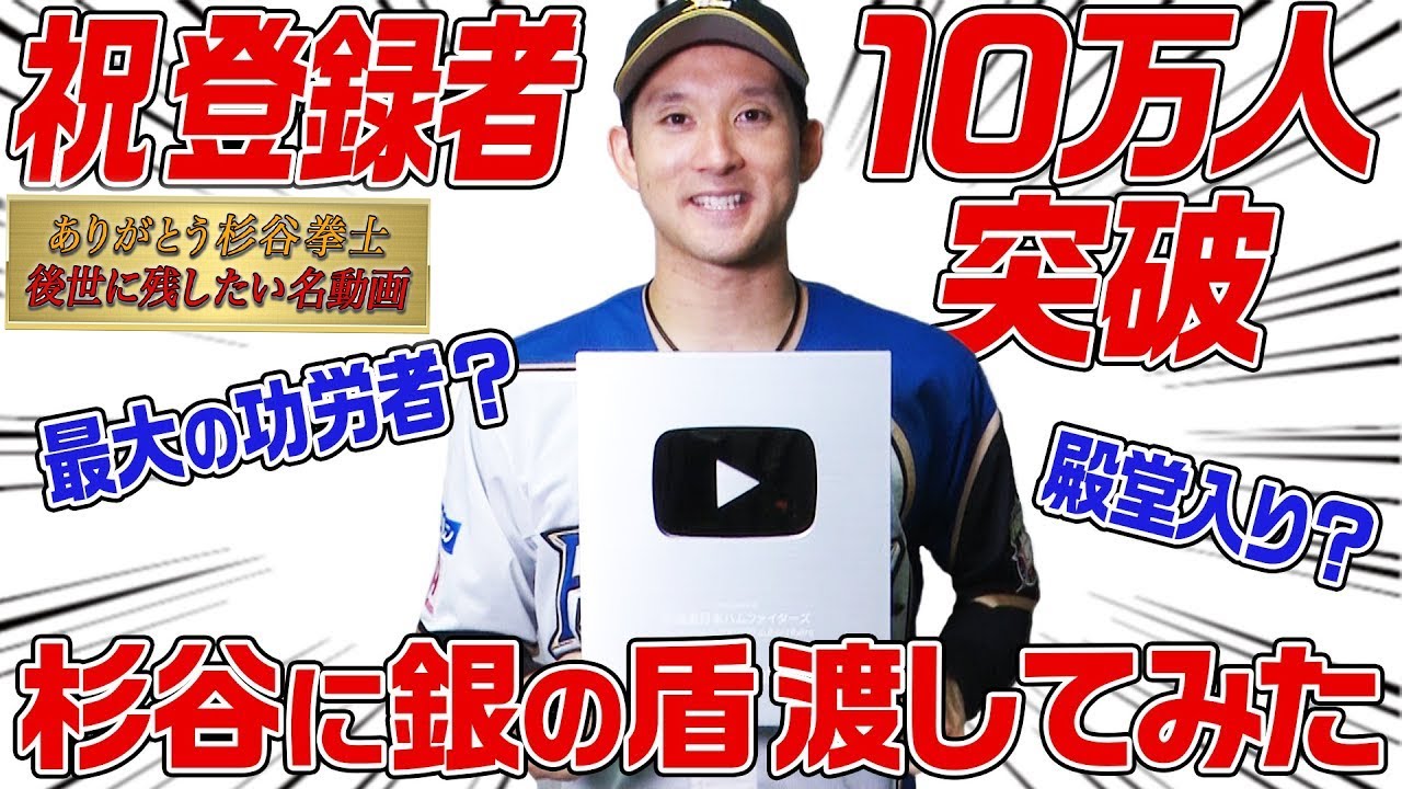 【登録者10万人突破】杉谷に銀の盾渡してみた