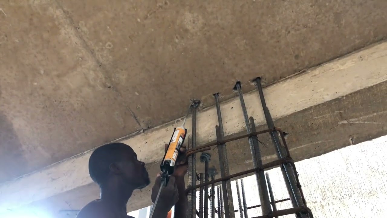 How to retrofit reinforcing bars in to concrete structures