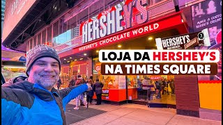 Como é a LOJA DA HERSHEY'S NA TIMES SQUARE em Nova York