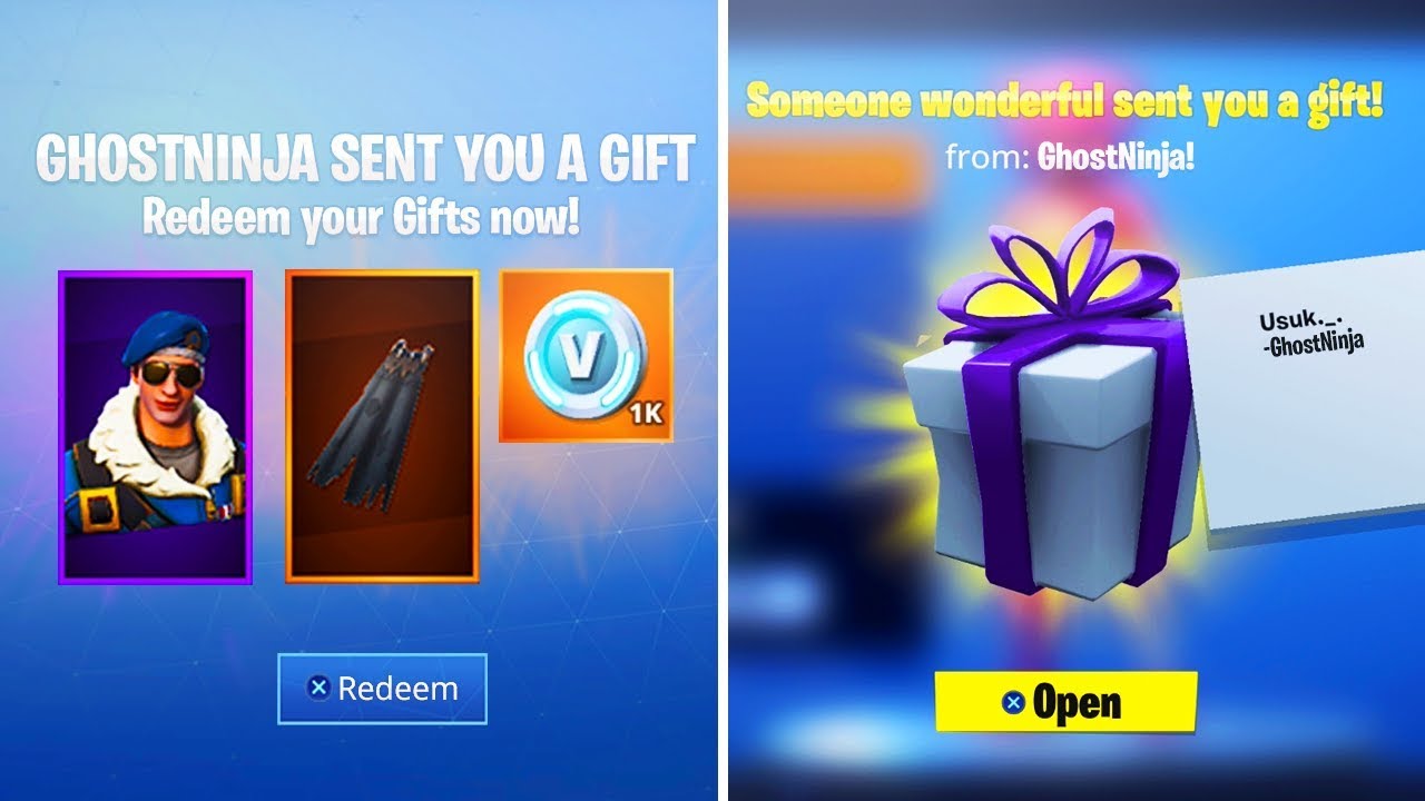 finally gifting skins system in fortnite how to gift youtube - fortnite gifting png