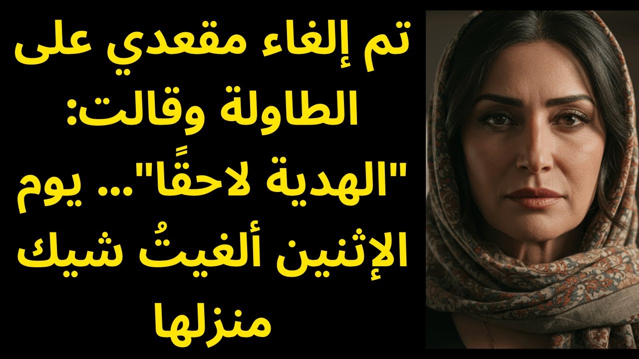 تم إلغاء مقعدي على الطاولة وقالت: 