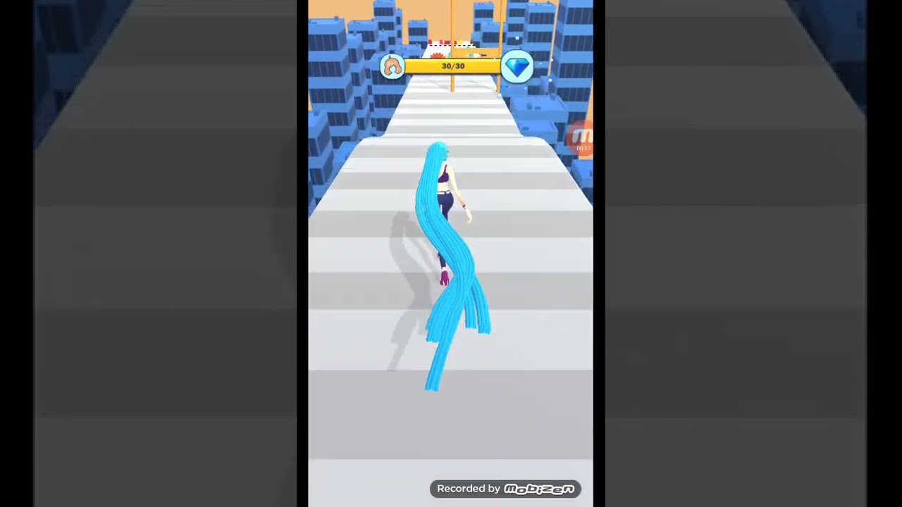 trying des game Hair run 3D