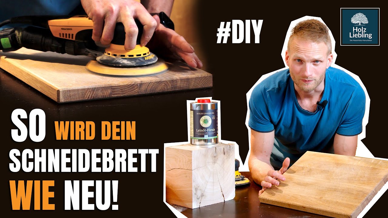 So wird Dein Schneidebrett wie neu | Schneidebrett reinigen, schleifen,  len, pflegen