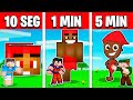 NOOB VS PRO: CONSTRUIR SACI EM 5 MINUTOS / 1 MINUTOS / 10 SEGUNDOS NO MINECRAFT!!