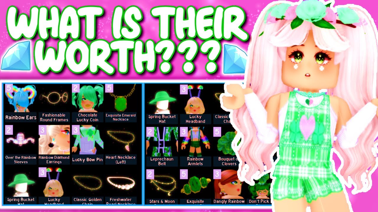 WHAT THE ST. PATRICKS DAY ACCESSORIES ARE WORTH IN DIAMONDS 💎 Royale