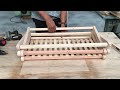 Cool Idea From Wood Scraps // How To Make Smart Shoe Rack With Unique Finishing Layer - DIY!