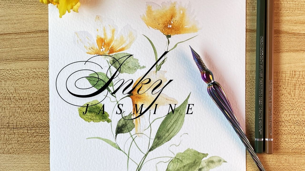 Loose Florals with Ink & Watercolor Pencil Layers