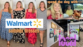 SPEND THE DAY WITH US! | Walmart summer dresses, local art + sentimental lunch spot  | vlog # 222