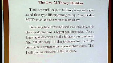 John Schwarz: "Superconformal field theories" - 1