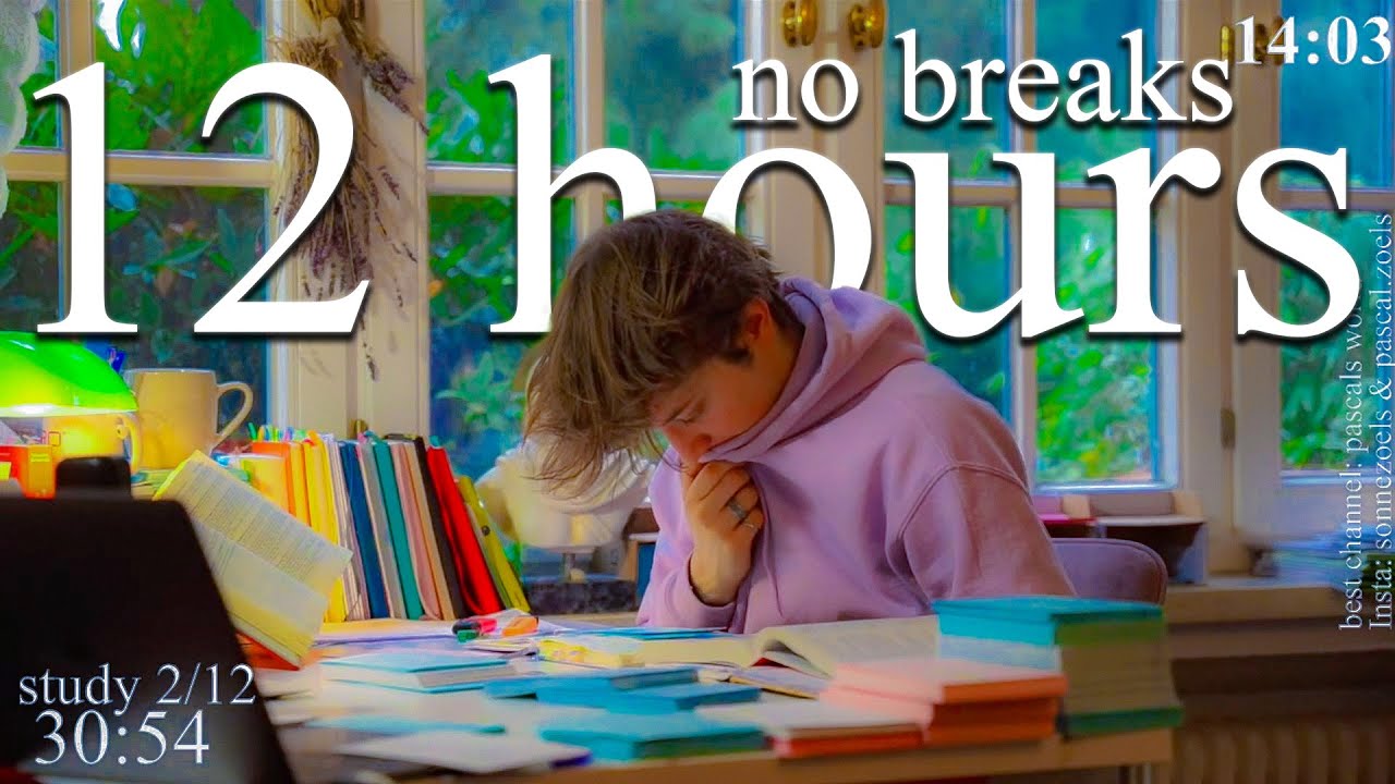 LIVE | 12-HOUR study with me WITHOUT BREAKS📚⛈️ rain & thunder sounds