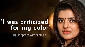 Life Story Of Aishwarya Rajesh | English Speech | Learn English 2002...