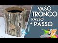 VASO TRONCO - VASO DE CIMENTO (35 CM) "PASSO A PASSO" - DIY CEMENT
