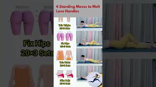 4 Standing Moves to Melt Love Handles & Define Your Waist #LoveHandles #Obliques #Shorts