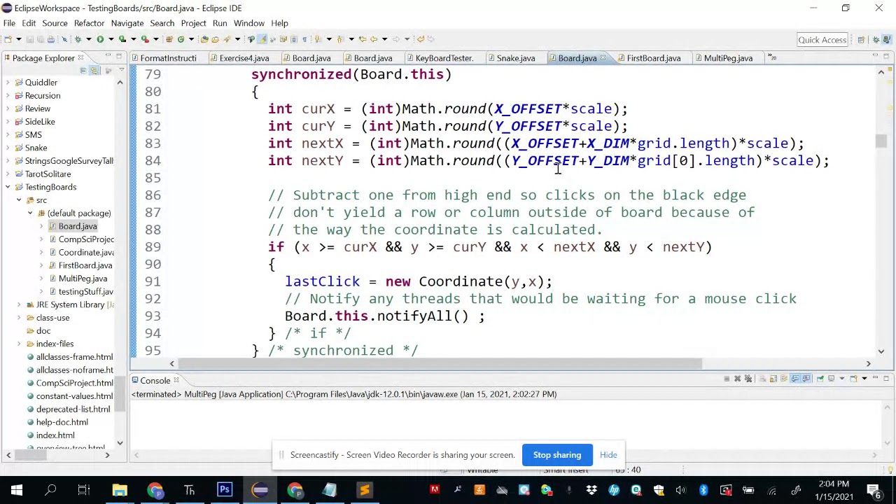 Java - Board Class with multiple pegs in one spot Jan 15, 2021 2:06 PM ...