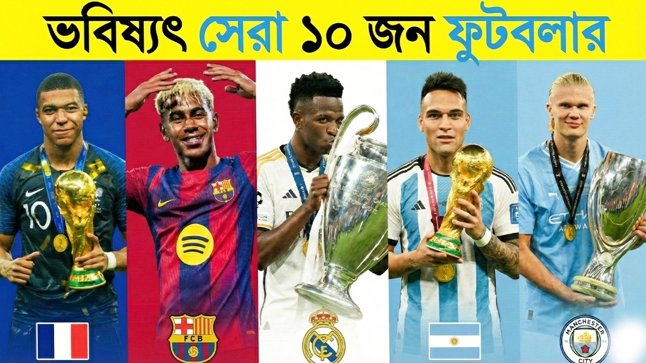 Top 10 footballer || মেসি–রোনালদো–নেইমার যুগের পর ফুটবলের নতুন রাজা 👑⚽