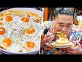 Egg-Loaded Spaghetti Carbonara, Shrimp Fried Rice & Chinese Stir-Fry🥚🍤🍝