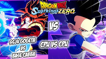SSJ4 Gogeta VS Base Cabba in Sparking Zero CPU VS CPU Tenkaichi 4