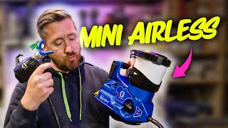 I PAINT 22 m2 IN 5 MINUTES WITH THIS MINI PORTABLE AIRLESS GUN!
