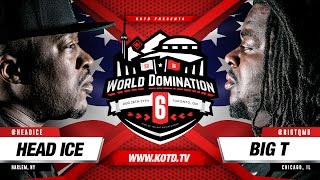 KOTD - Rap Battle - Head I.C.E. vs Big T | #WD6ix