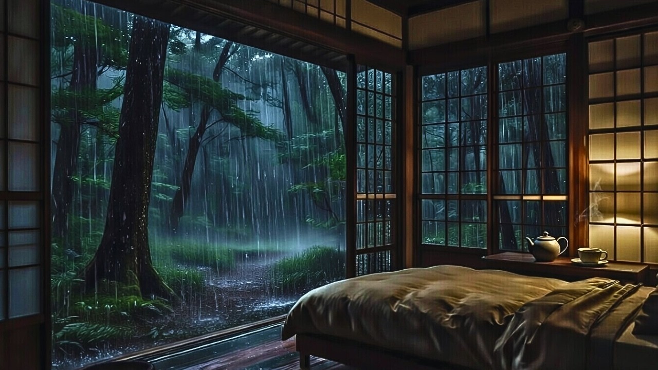 🔴 LIVE Bedroom Window Rain Sounds — Stop Overthinking & Sleep Fast Tonight