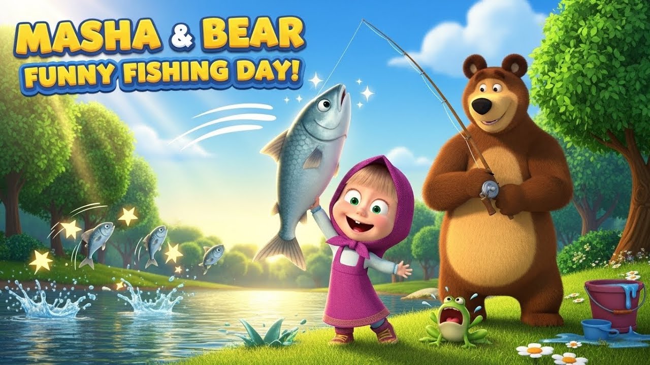 Masha & Bear Funny Fishing Adventure