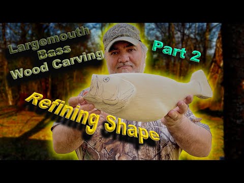Large Mouth Bass Wood Carving