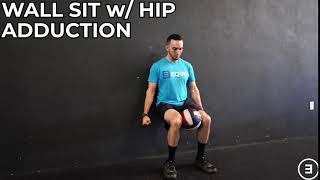 Wall Sit with Hip Adduction