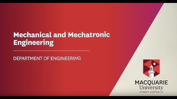 Mechanical and Mechatronic Engineering