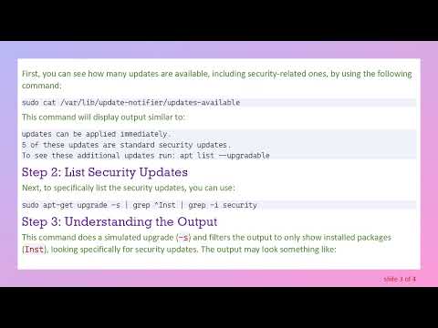 How to List Just the Security Updates Using the apt Command