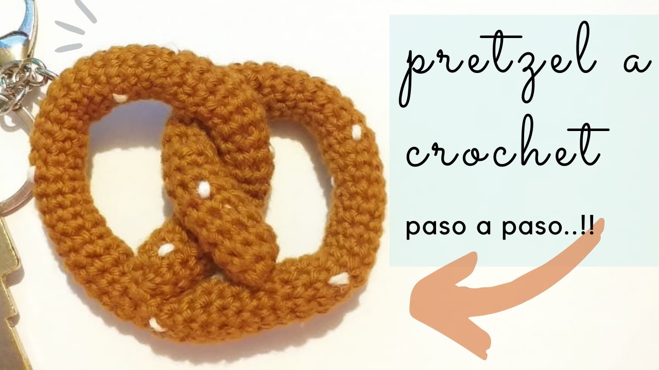 pretzel amigurumi / llavero pretzel a crochet🥨super fácil